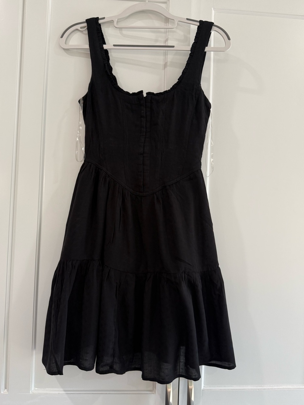 SO Black Sleeveless Tiered Mini Dress